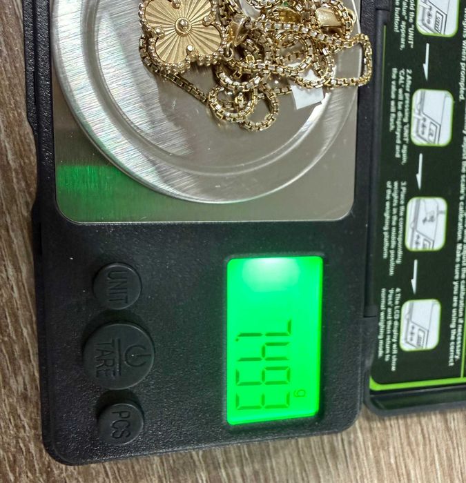 Златно колие 14 карата с висулка