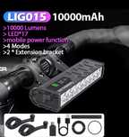 Lanterna / Far trotinetă / bicicletă  etc 10.000mAh/10.000 lumeni
