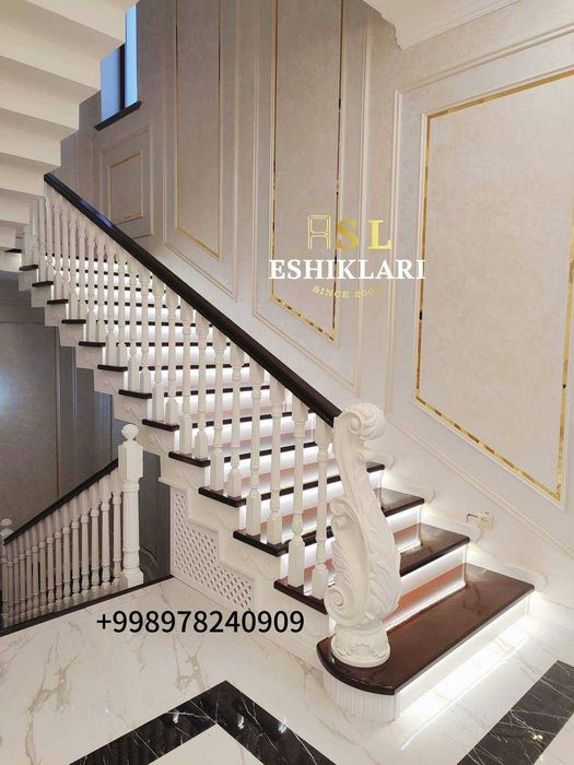 Zina mdf shpon zinapoya derevyannie lestnitsi balyasini na zakaz