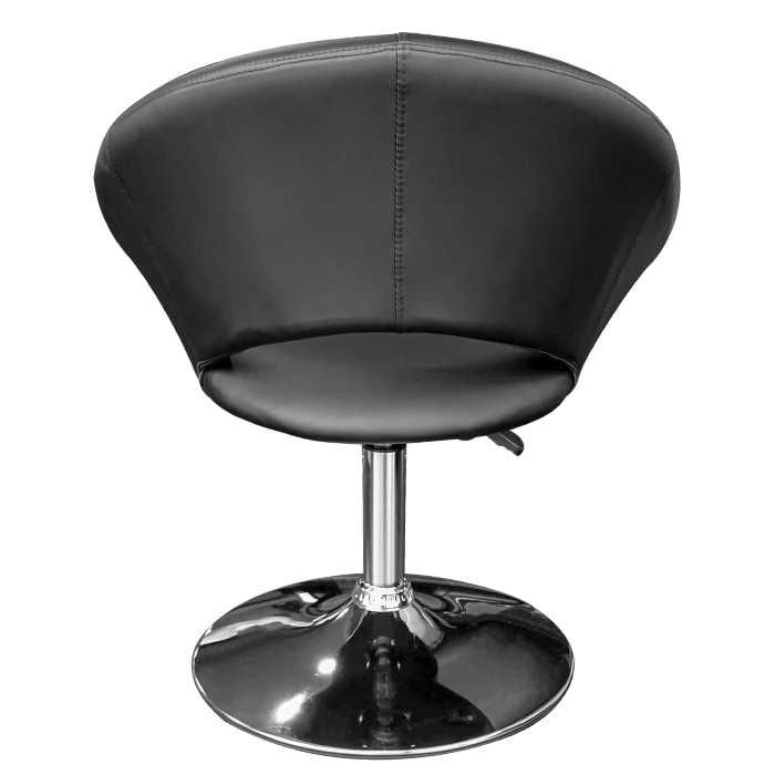 Фризьорски стол с обла форма D25, Черен