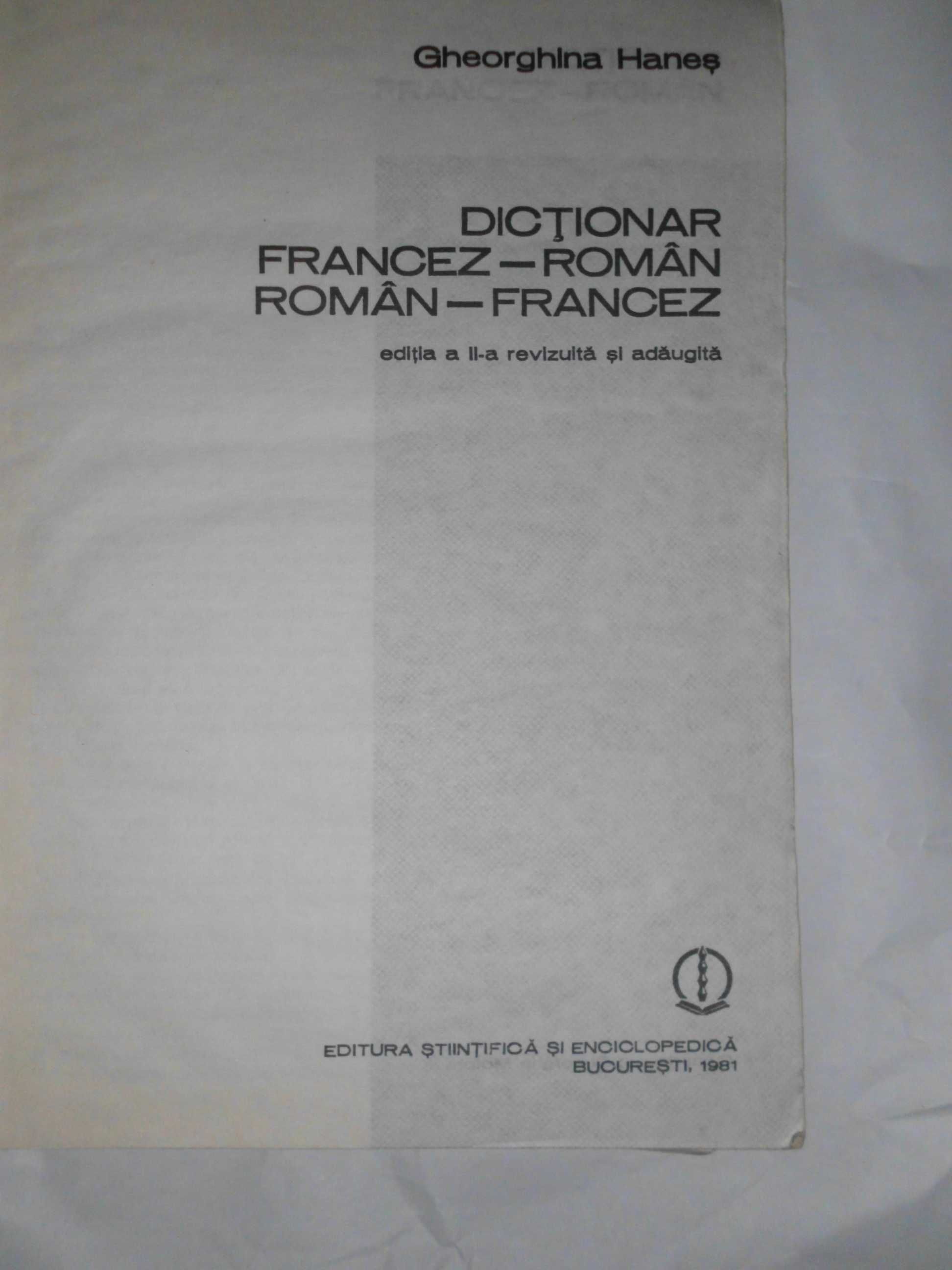 Dictionar Francez-Roman  /   Roman-Francez