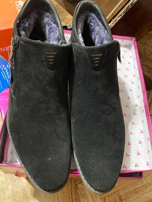 Туфли замшевые мужские зимние