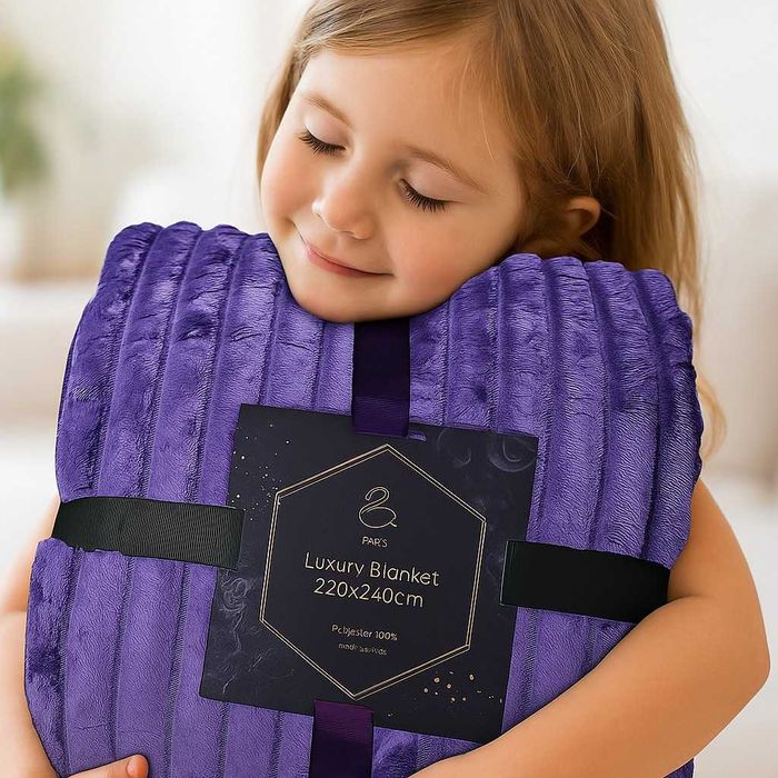 Специална цена! Луксозно двулицево меко одеяло -  220x240 см