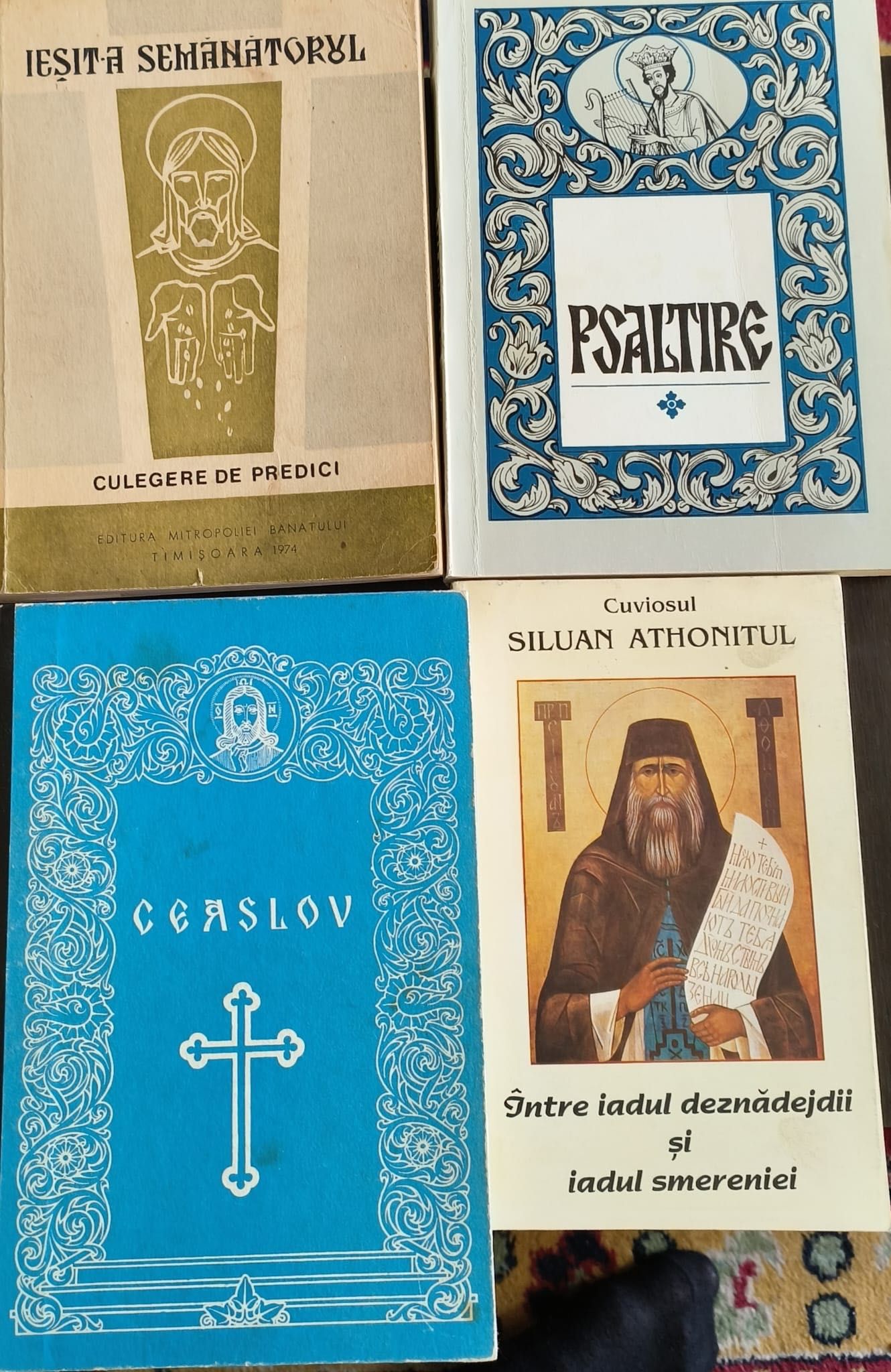 Patru cărți religioase, Ceaslov, Psaltire, etc. stare foarte bună