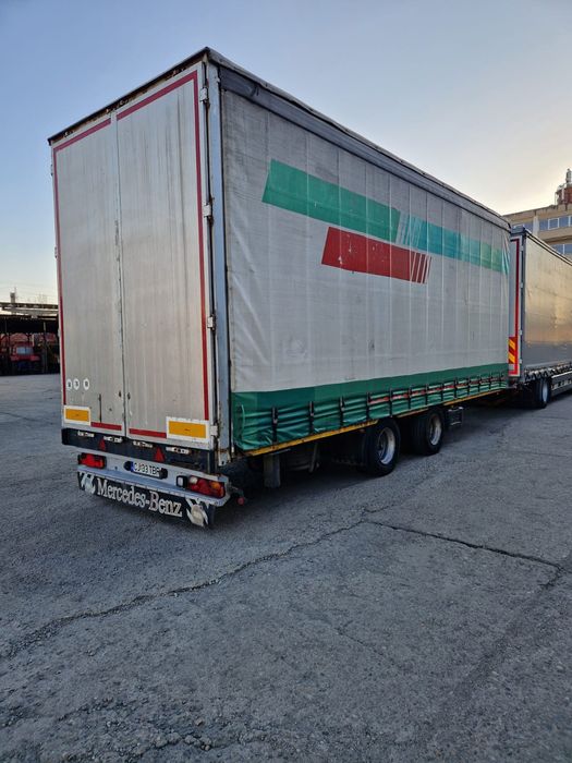 Remorca tandem jumbo 7.7x2.5x3.1 decopertabila stâlpi spate detașabili