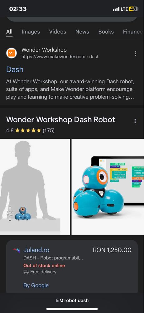 Robot DASH,Nou,Cu 4 aplicatii diferite