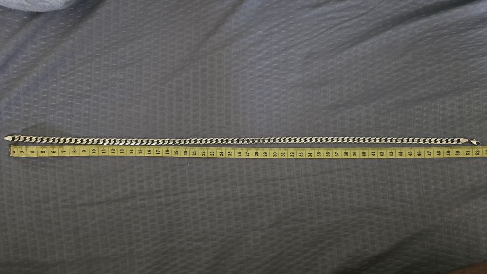 Lant cuban argint 925, 54g, 52cm lungime