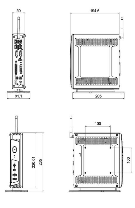 Продавам Настолна мини система Е220 без вентилатор с процесор Intel®