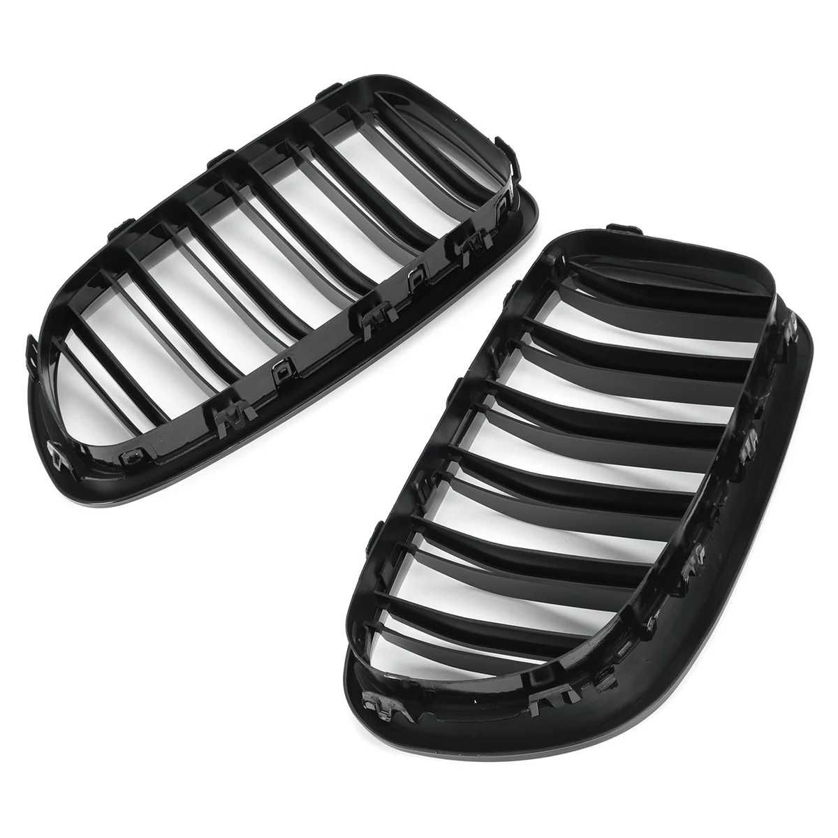 Set Grile Radiator Nari Duble Negru Lucios BMW M Seria 5 F10 F11 F18