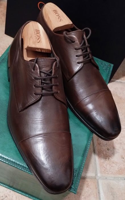 Ocazie! Pantofi Hugo BOSS piele maro - marime 45