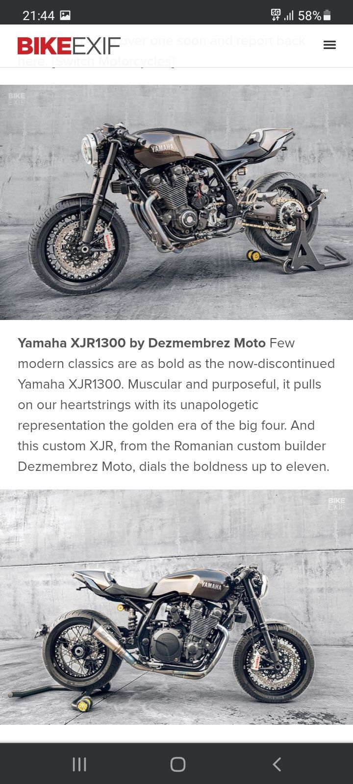 Cafe Racer : Yamaha XJR 1300   Custom Built   "Kojiro" / Schimb