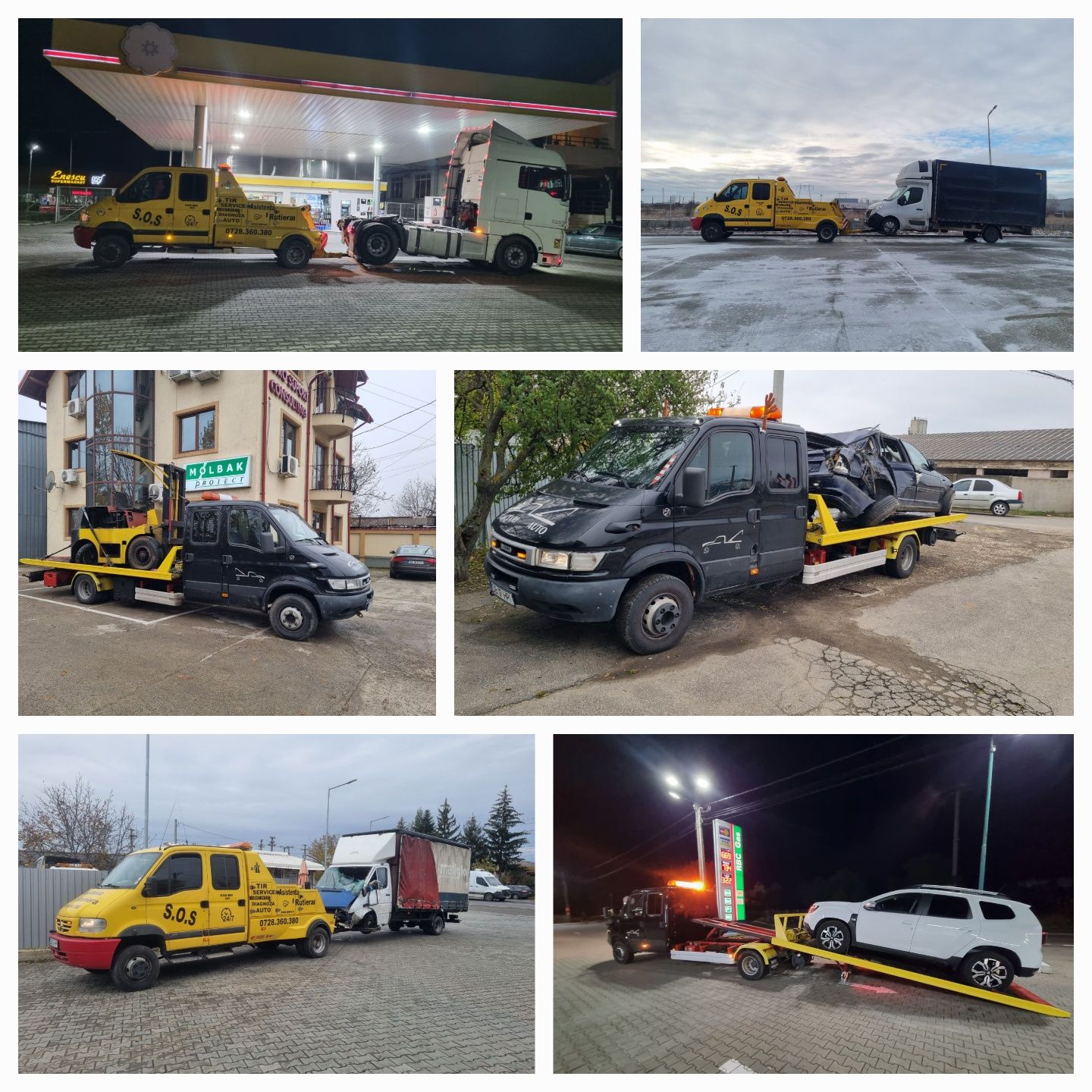 Tractari Auto NON STOP Autostrada A1 Platforma Auto Vulcanizare Mobilă