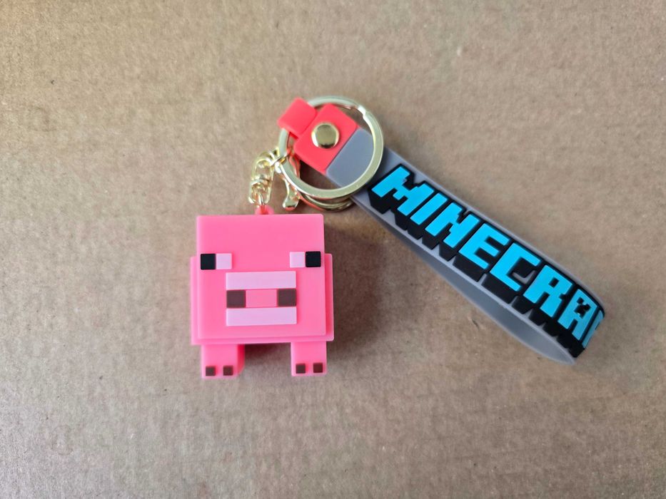 Оригинален ключодържател Minecraft – Прасе (Pig)