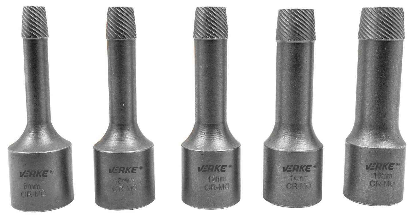 Trusa extractoare pentru suruburi rupte ½ 8-16mm 5piese (V86482)