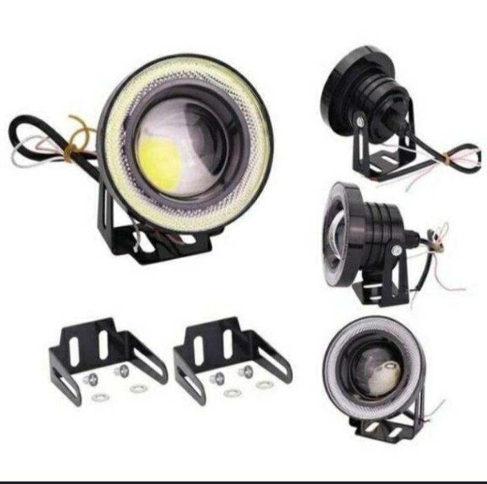 Лед халогени с ангелски очи 12v-64мм. - А2283-8