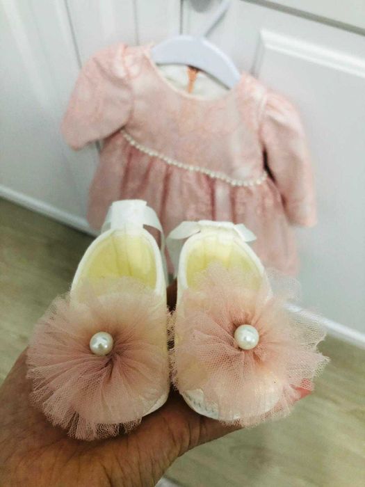 Rochita+blanita de botez pentru fetite (DAMARA)