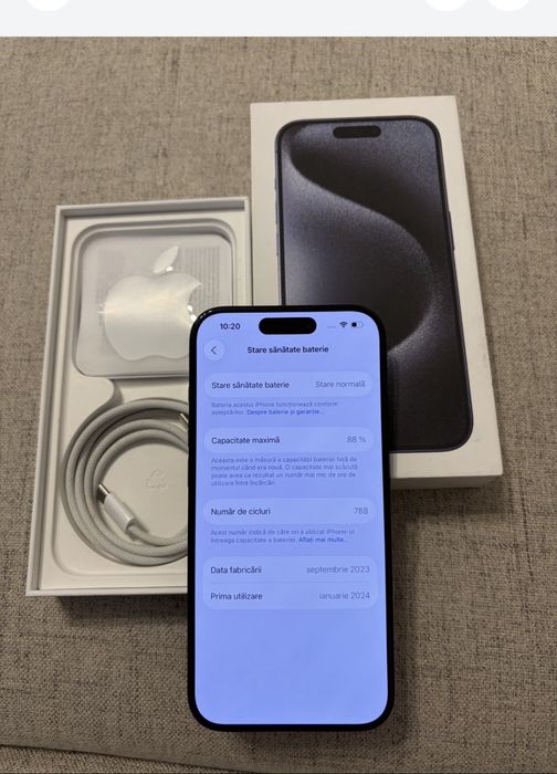 iphone 15 pro 512gb blue titanium impecabil