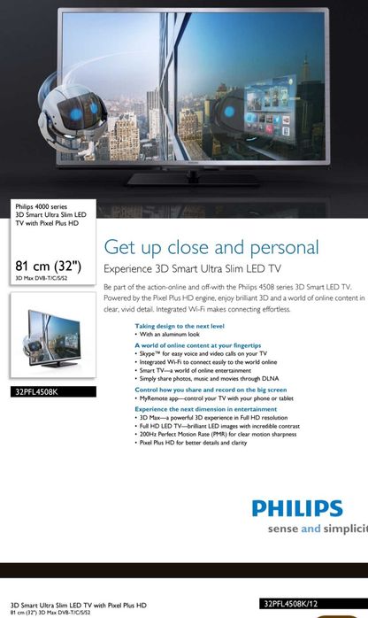 Телевизор 3D Philips