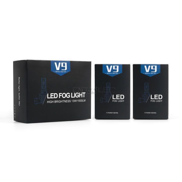 V9 Диодни LED крушки H7, 13w, 1500 lm, без вентилатор, 12V-24V