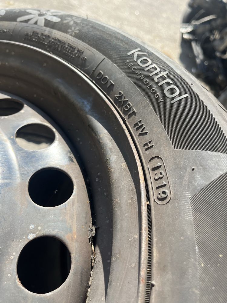 2 бр. железни джанти 15” 4х100 с летни гуми 185/60/15