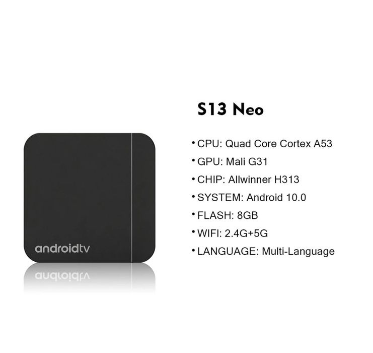 ‼️Смарт приставк. S13 Neo.android10-Прошивка(канал+кино)+Доставка.бк