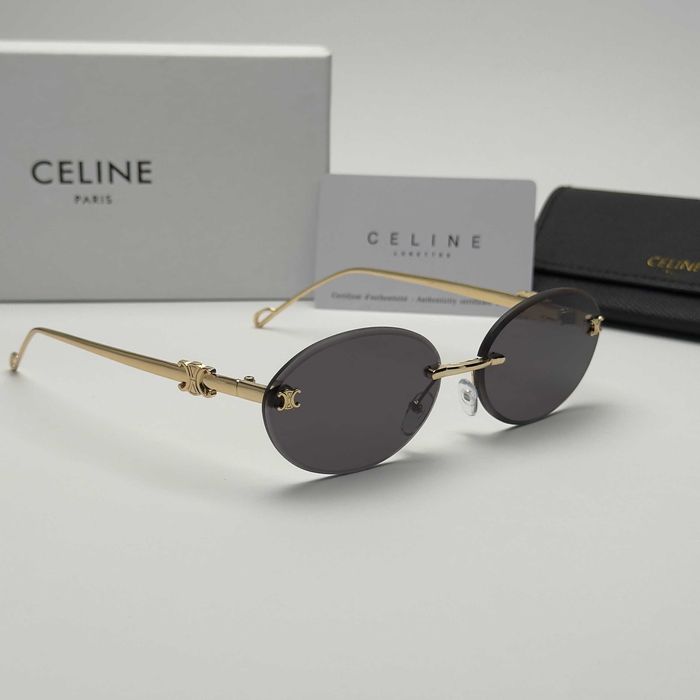 Дамски слънчеви очила Celine Oval Gold Edition нови, UV 400 защита New