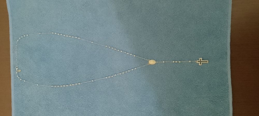 Lanț argint rosario sfânt  frumos original