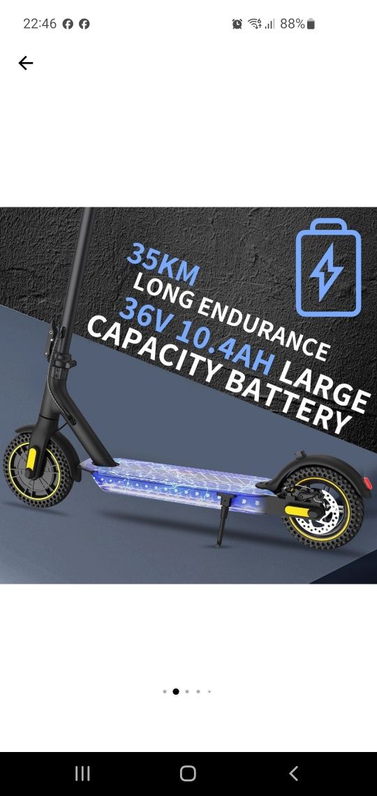 Trotineta electrica pliabila, Happyrun, HR365MAX, 25 km/h, 10", Sarcin