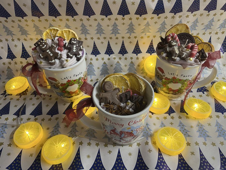 Ръчно направена свещ от соев восък