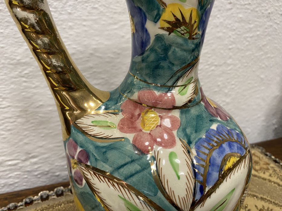 Винтидж белгийска порцеланова кана ръчна украса 1950-те