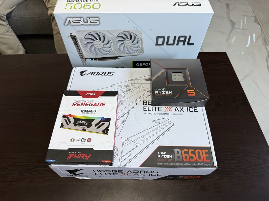 Vand schimb kit pc Gaming Ryzen 7600X Aorus B650E 32Gb DDR5 RTX 5060