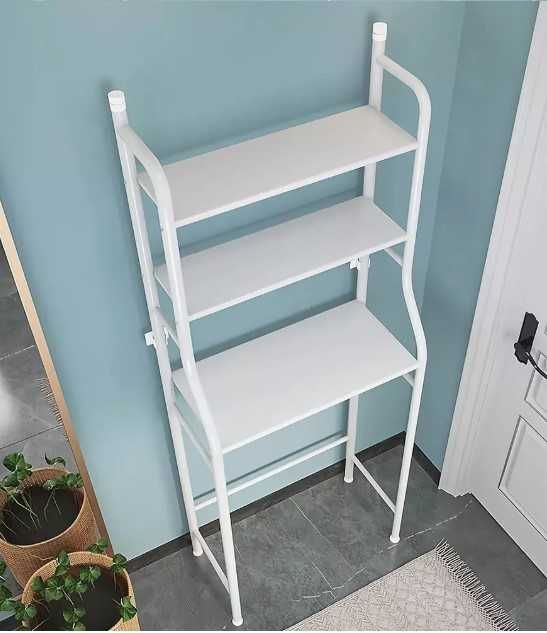 Метална етажерка за над пералня тип стелаж за тоалетна