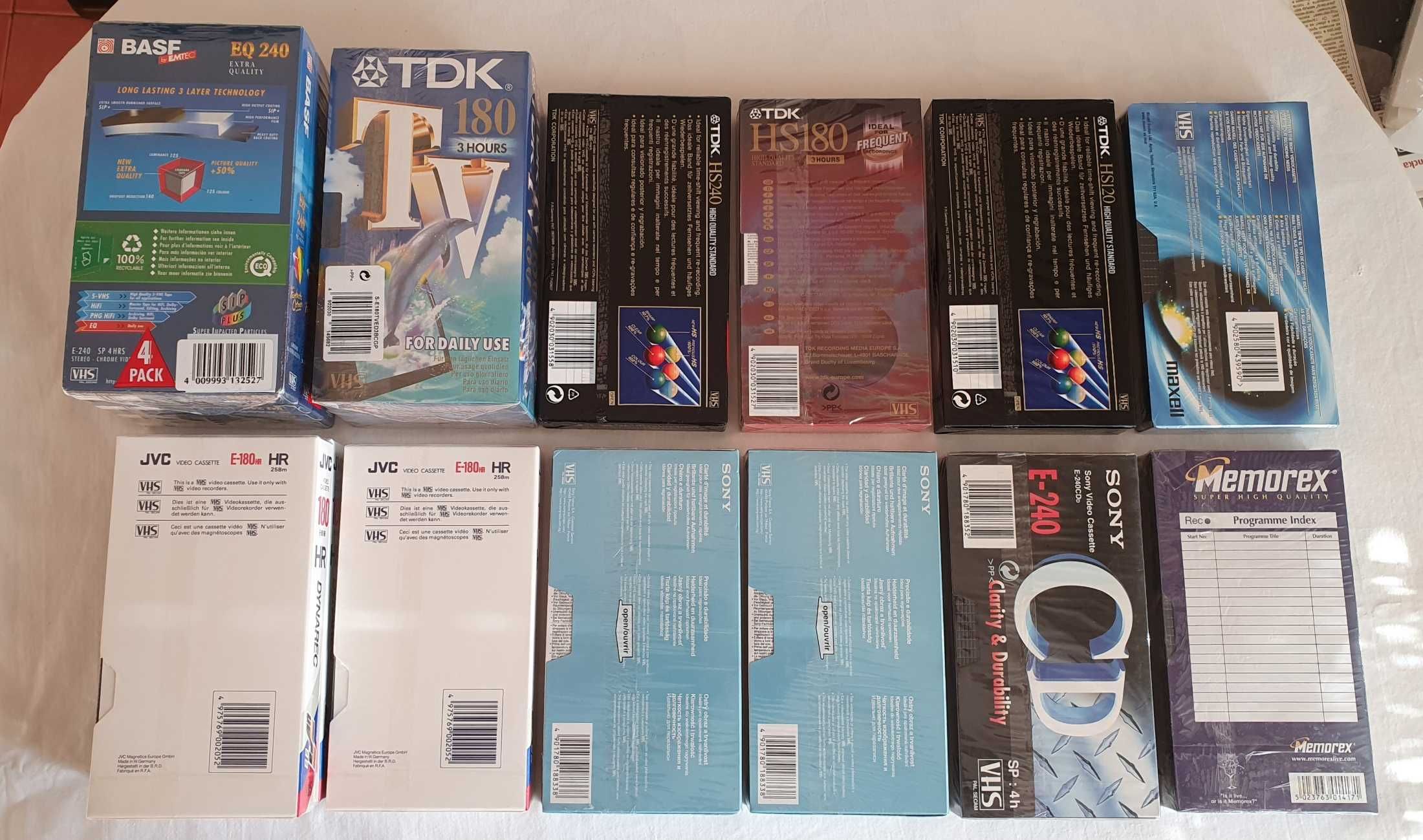 Нови видеокасети VHS TDK, JVC, BASF, Sony, Memorex