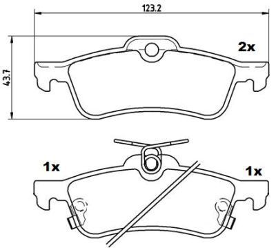 Placute frana spate Toyota Yaris (Nhp13, Nsp13, Ncp13, Ksp13, Nlp13), 12.2010-, marca SRLine S70-1551