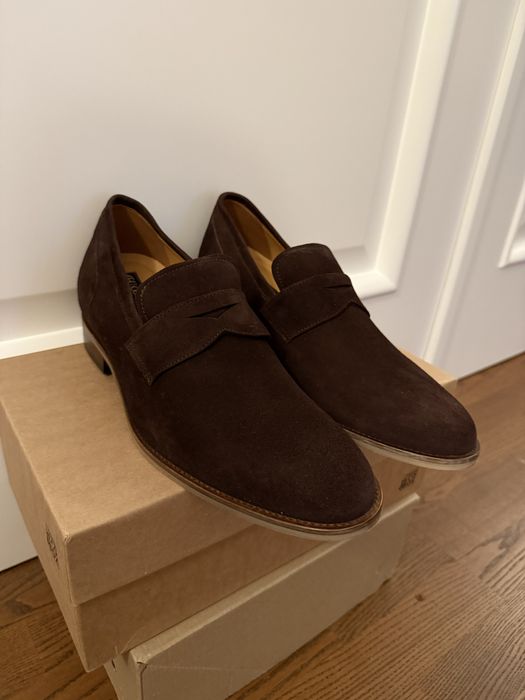 Pantofi / Mocasini barbati-Conhpol-piele intoarsa-mar 43-cu platforma