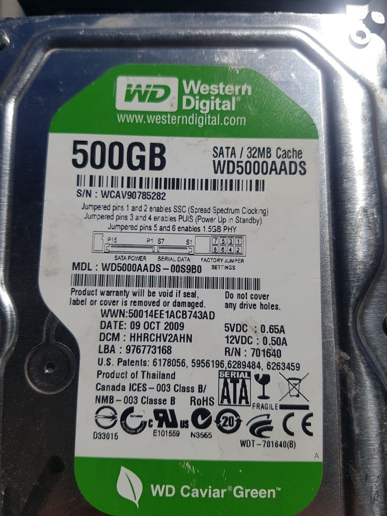 Western Digital  HD 500 gb sata