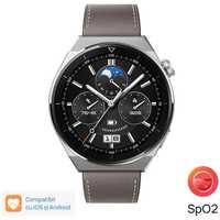 Smartwatch Huawei Watch GT 3 PRO Titanium, Leather Strap, Gray
