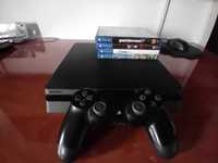 Playstation 4 slim 500gb  + Jocuri (GTA V FIFA)