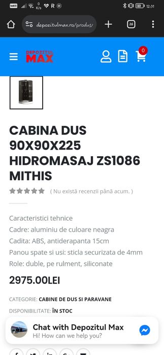 Cabina dus hidromasaj