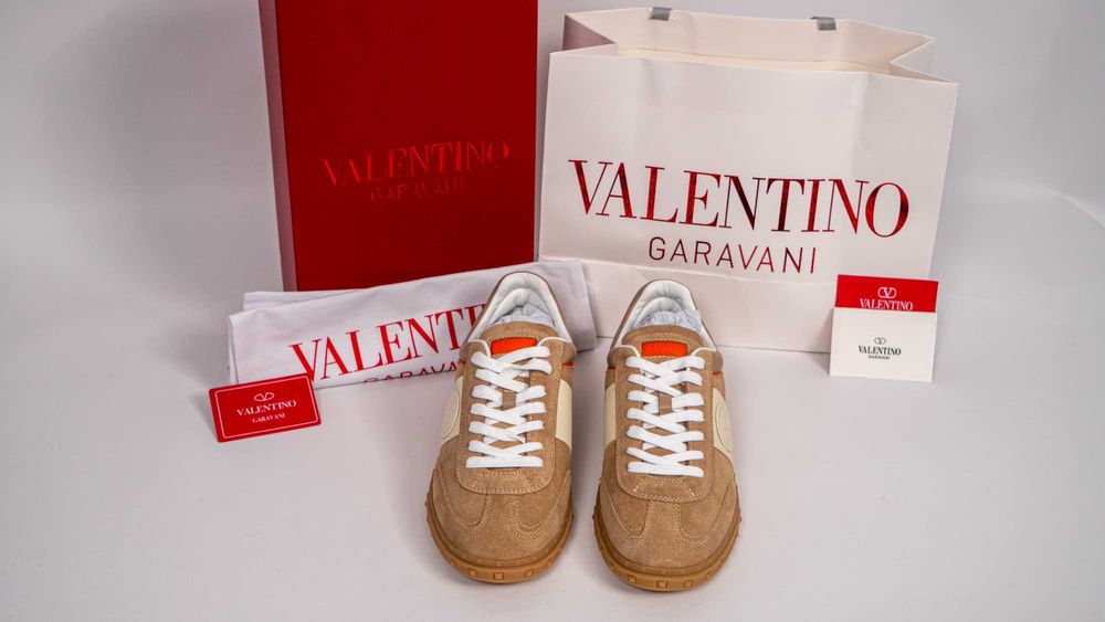 Маратонки Valentino Upvillage Low Top – Естествен Велур и NAPA Кожа