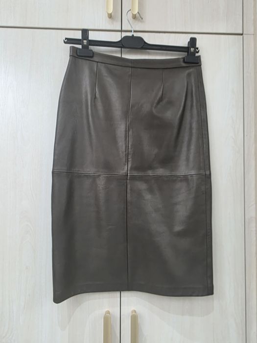 Кожаная Юбка ,цвет Бронзовое золото р 38