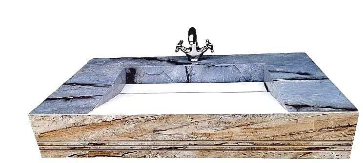 Lavoar 110cm x 60 x 30cm - Azure Sand - Armonie Naturală și Rafinament