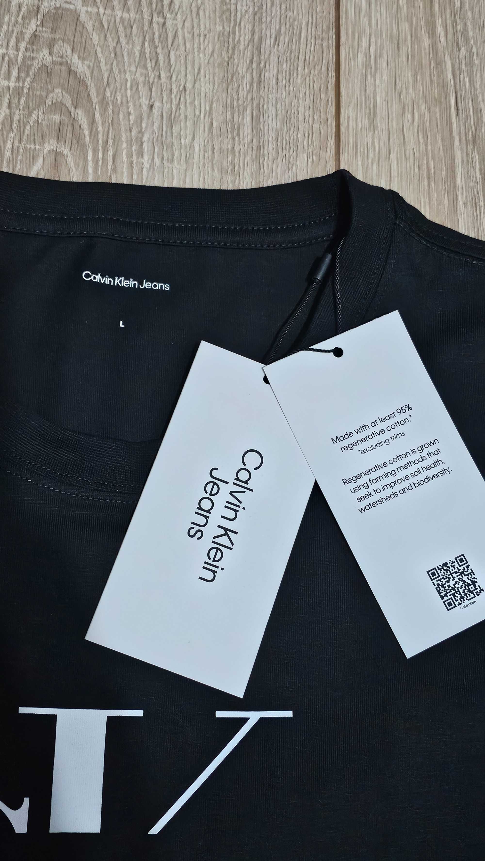 Оригинална Мъжка Черна Тениска Calvin Klein Jeans - Чисто Нова!