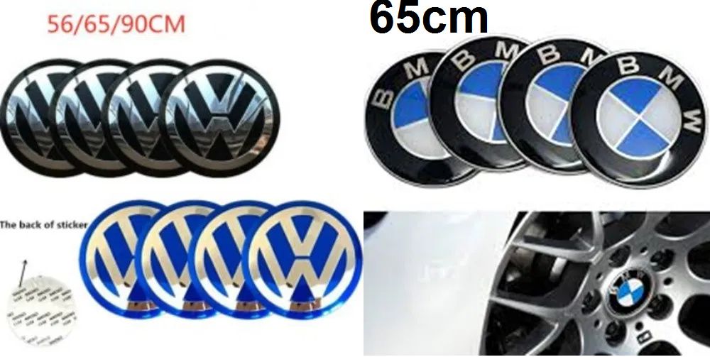 Capace adezive jante BMMW65mm VW56,60,65,70,75,90,120mm Noii!