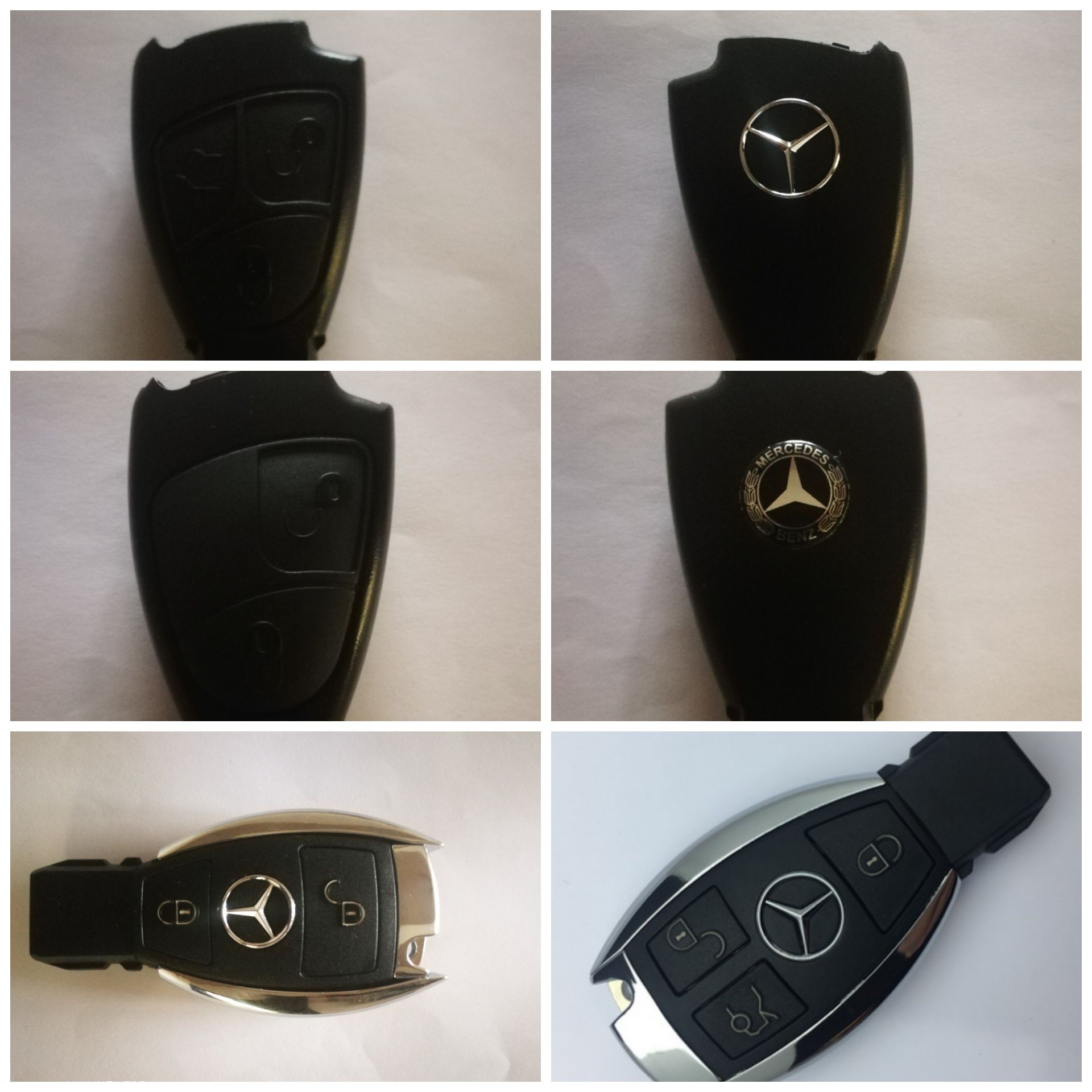 Кутийка за ключ рибка Мерцедес с 2 3 бутона w210 w211 w208 w203 w204 m