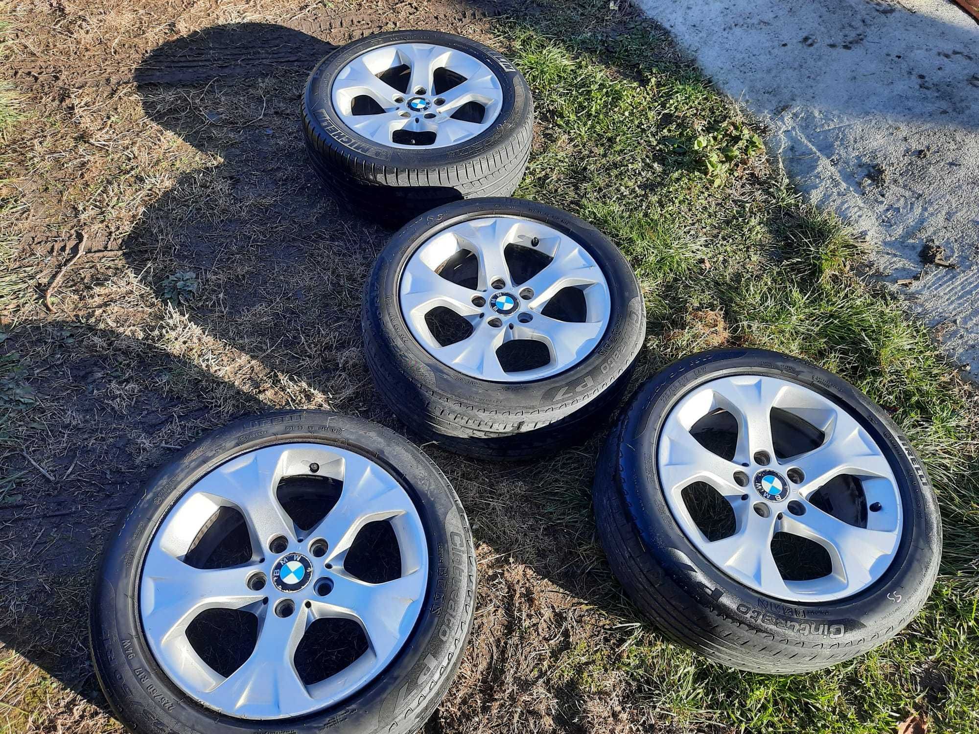 Vând 4 buc. jante aliaj+ anvelope vară Pirelli-BMW X1 E84, 225/50 /17