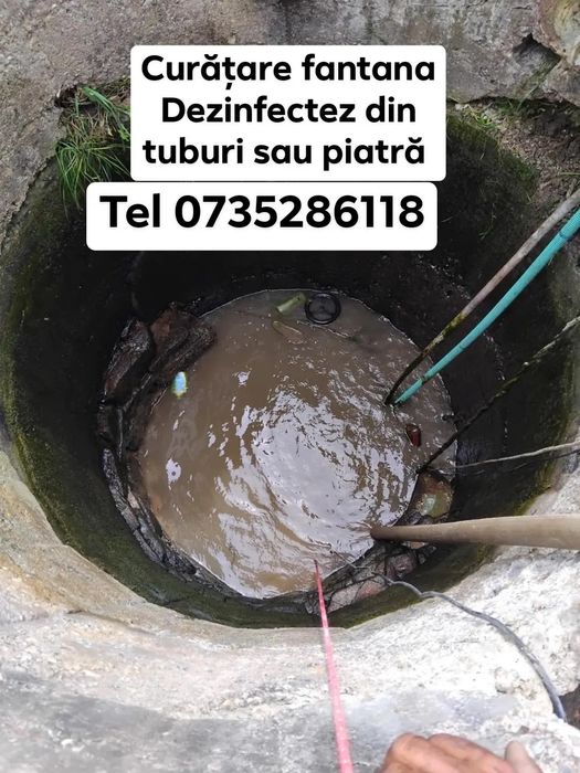 Curățare fantana adâncesc fântâni
