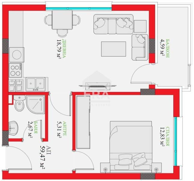 Продава се Двустаен апартамент в Варна, Владислав Варненчик - 59 кв.м за 1475 €/кв.м - Снимка #11