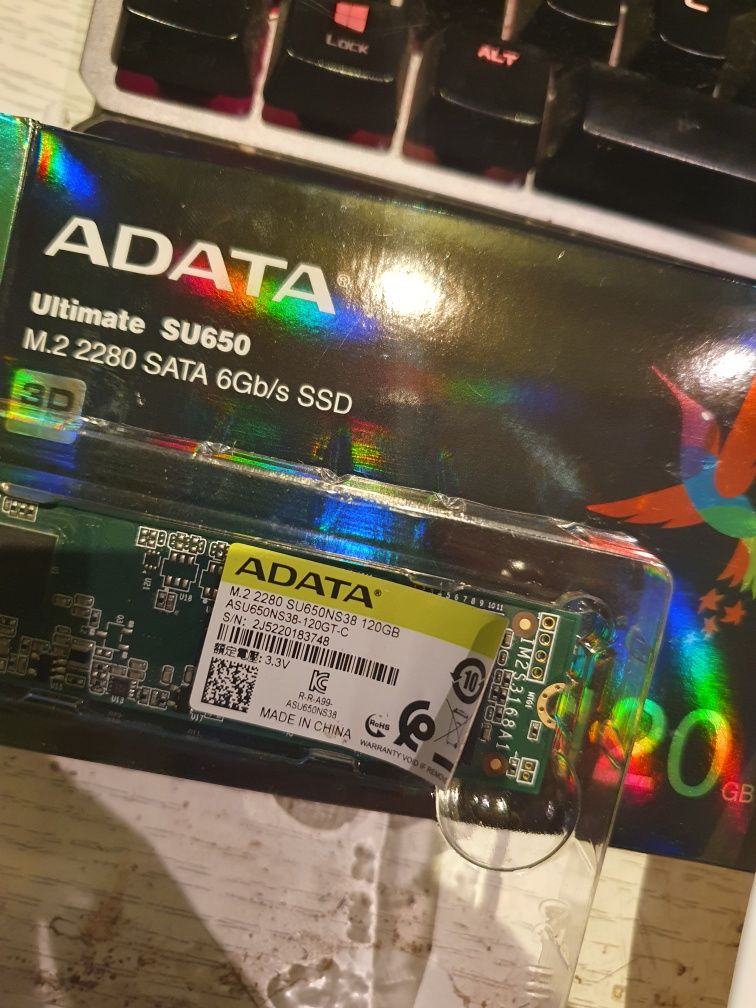 Vand ssd m2 2280 sata Adata ultimate SU650 120gb 3d nand