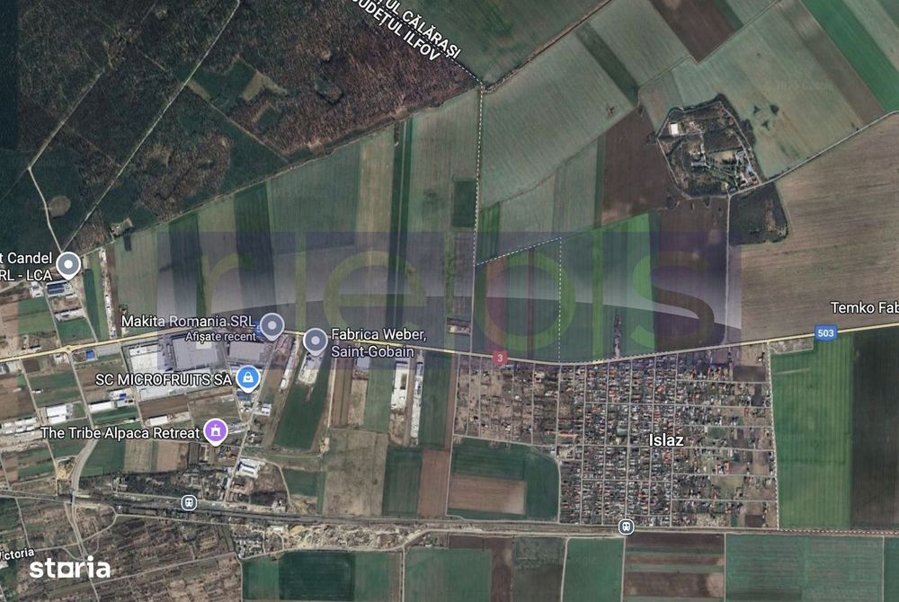 | Oportunitate | De Vanzare Teren Branesti 41.317 Mp Deschidere 85 M